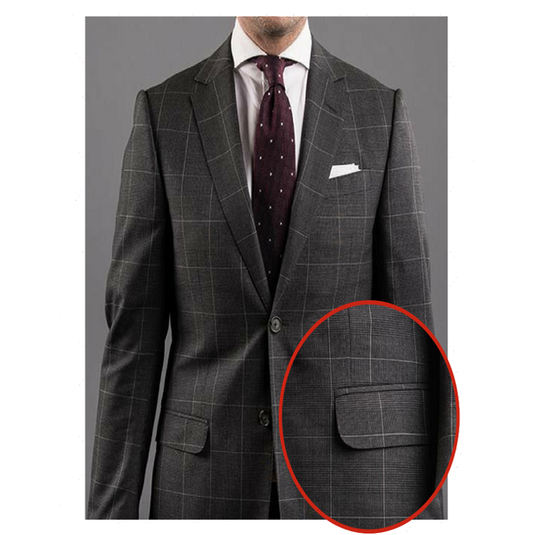 flap pocket suit style