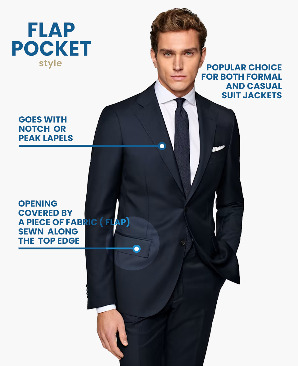 flap suit jacket pocket style