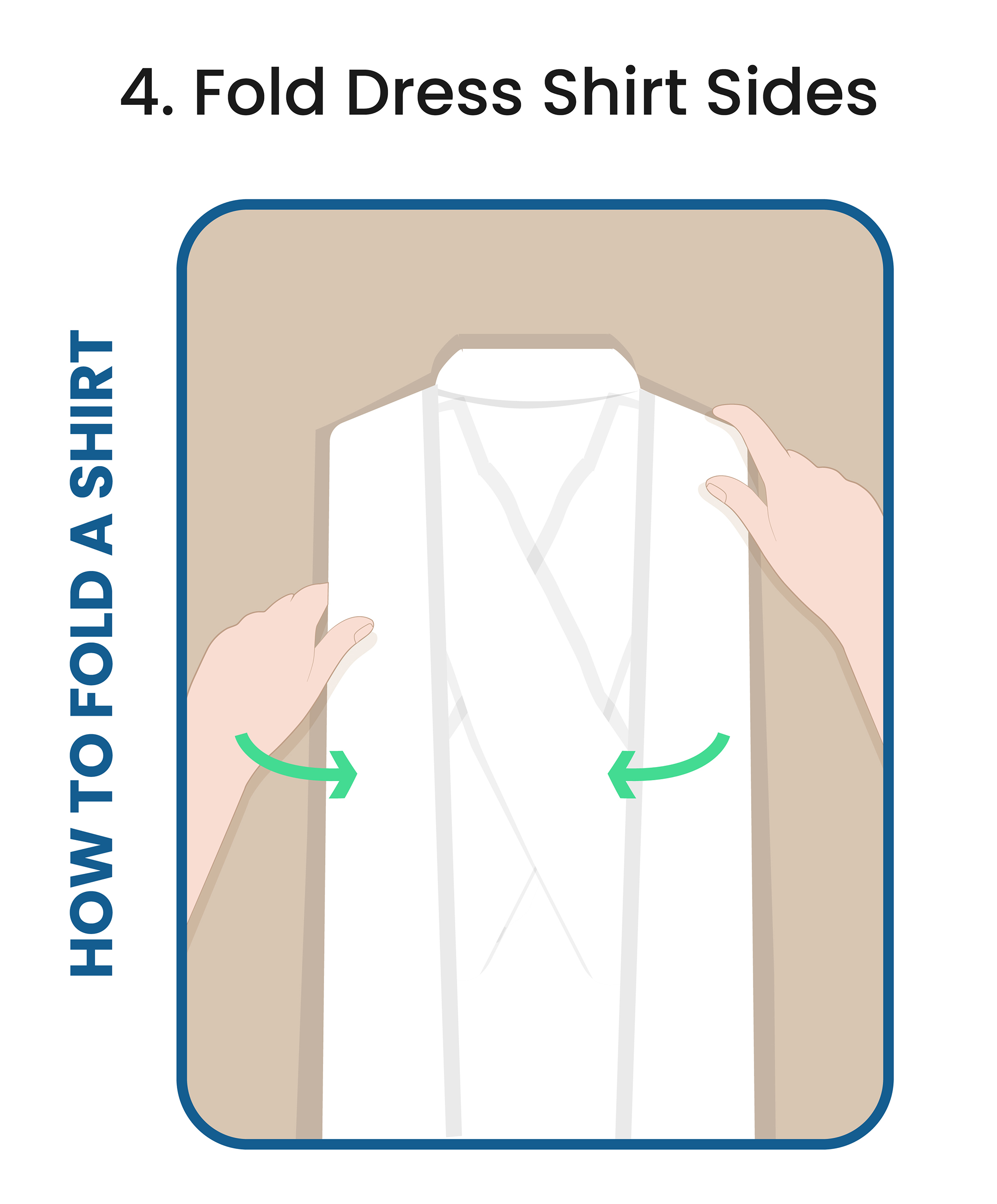 folding both dress shirt sides