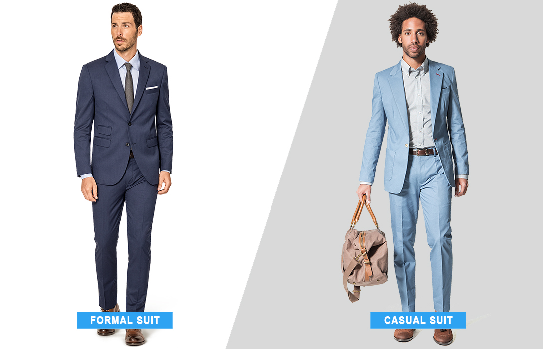 formal suit vs. casual suit