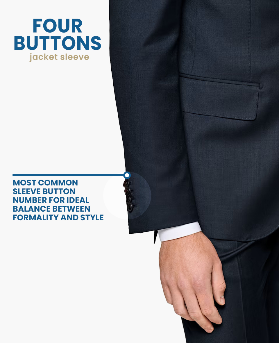 four sleeve buttons