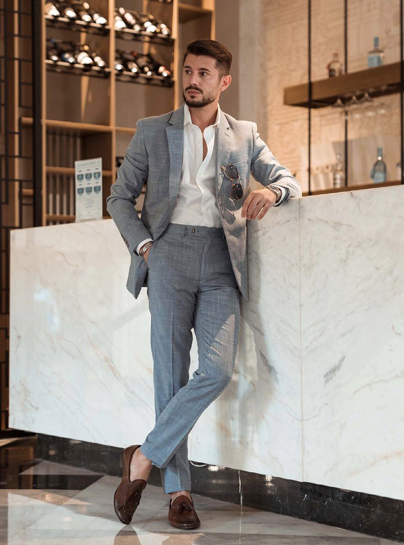 Grey Suit Brown Shoes Outfit Ideas for Men Suits Expert