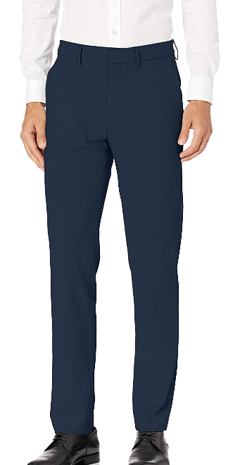 Superflex slim fit blue dress pants by Haggar