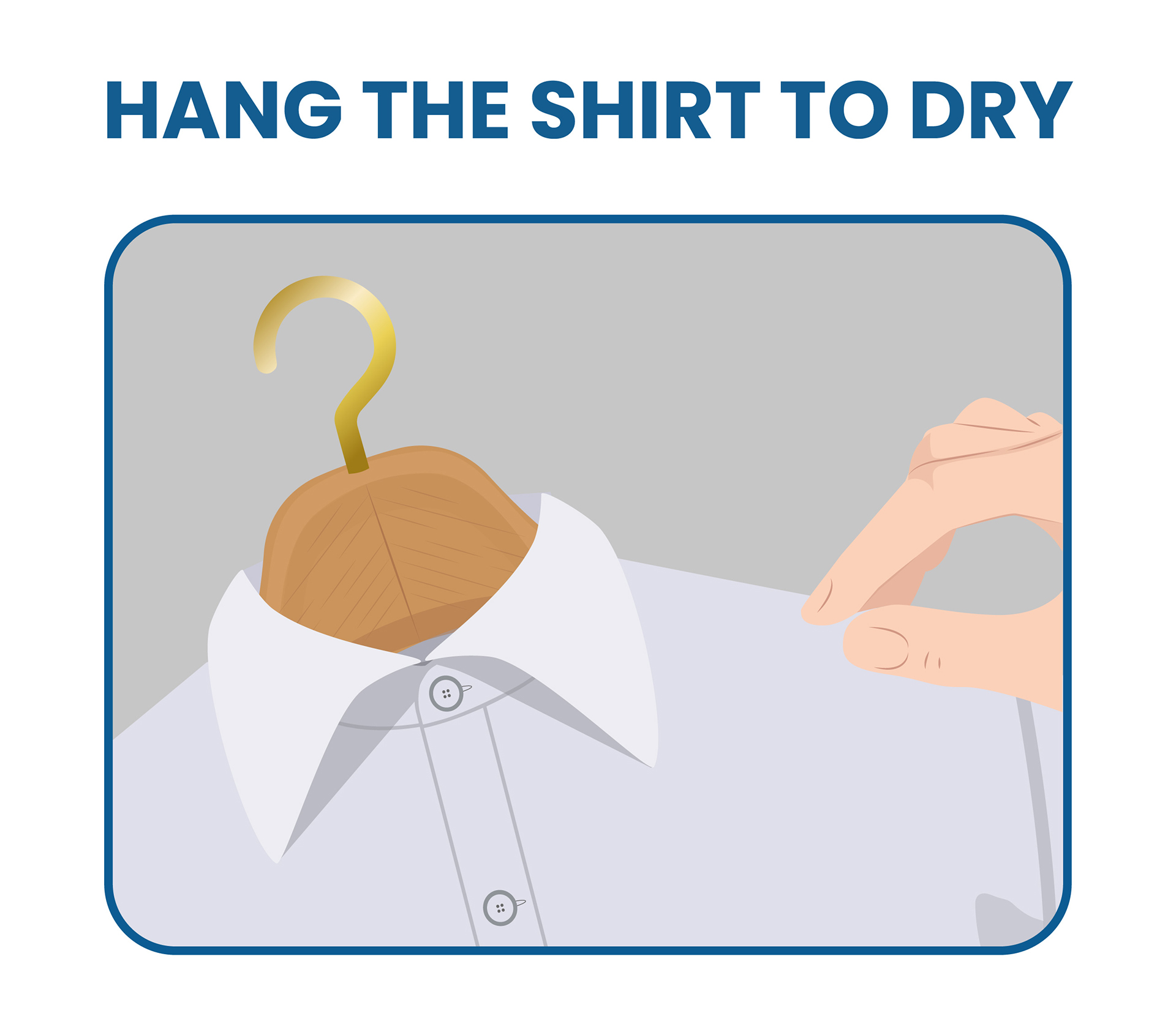 hang dress shirt to dry after wash