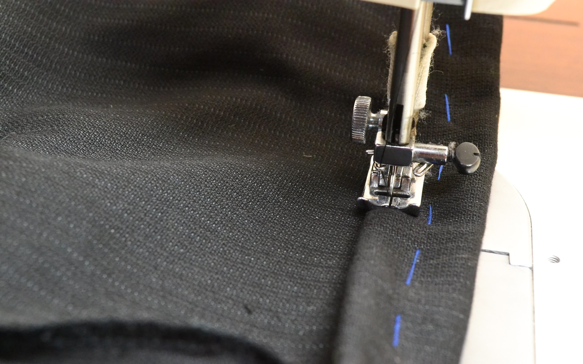 how to hem your suit pants by using a sewing machine