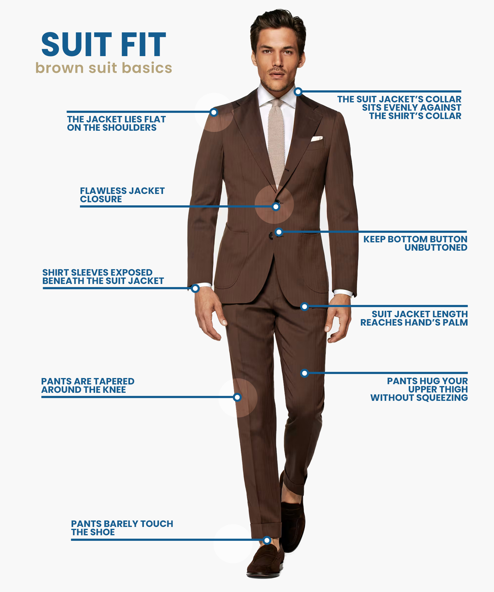 how should a brown suit fit