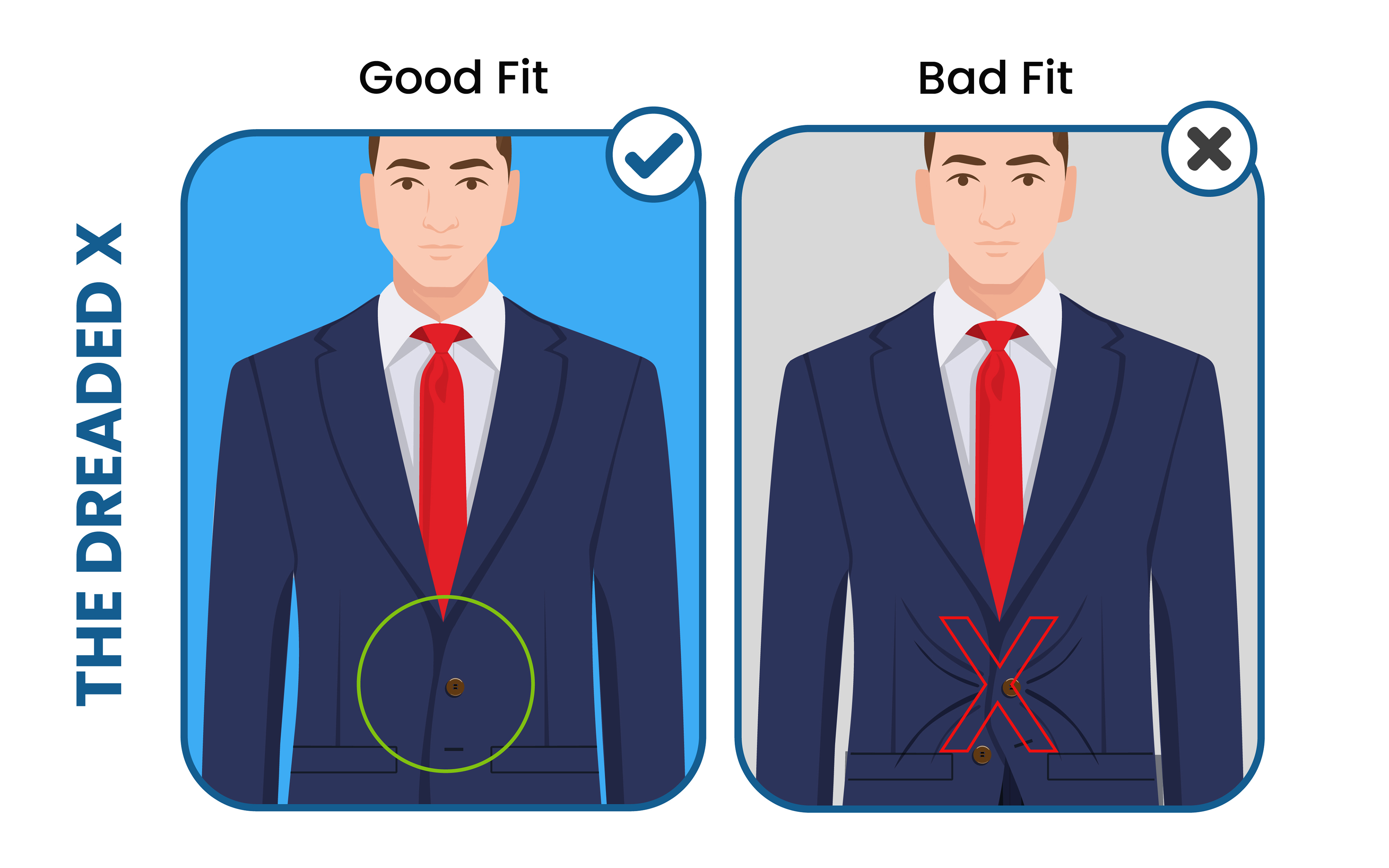 how to avoid the suit jacket's dreaded X in the fit