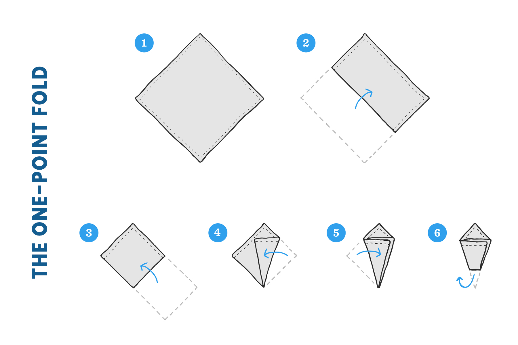 how to fold the one-point pocket square