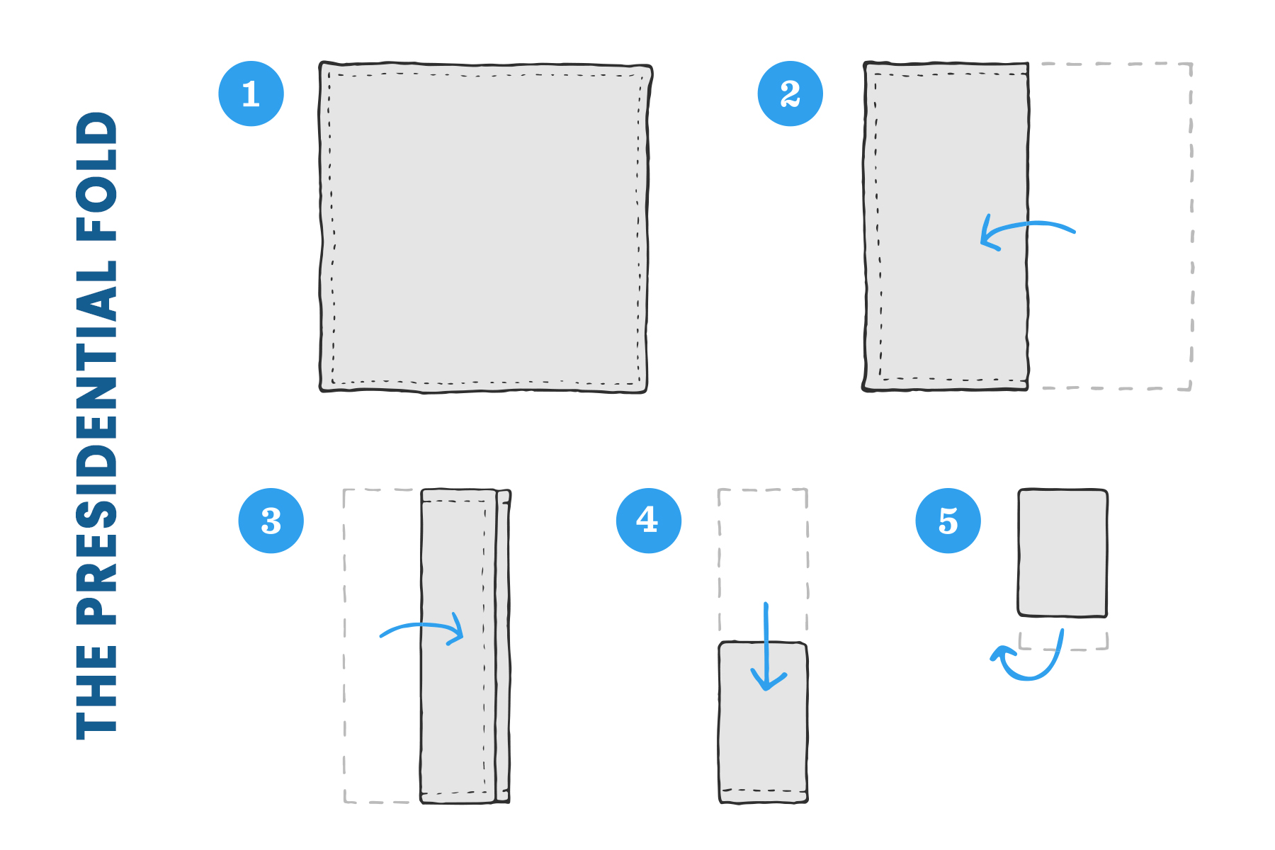 how to fold the presidential pocket square