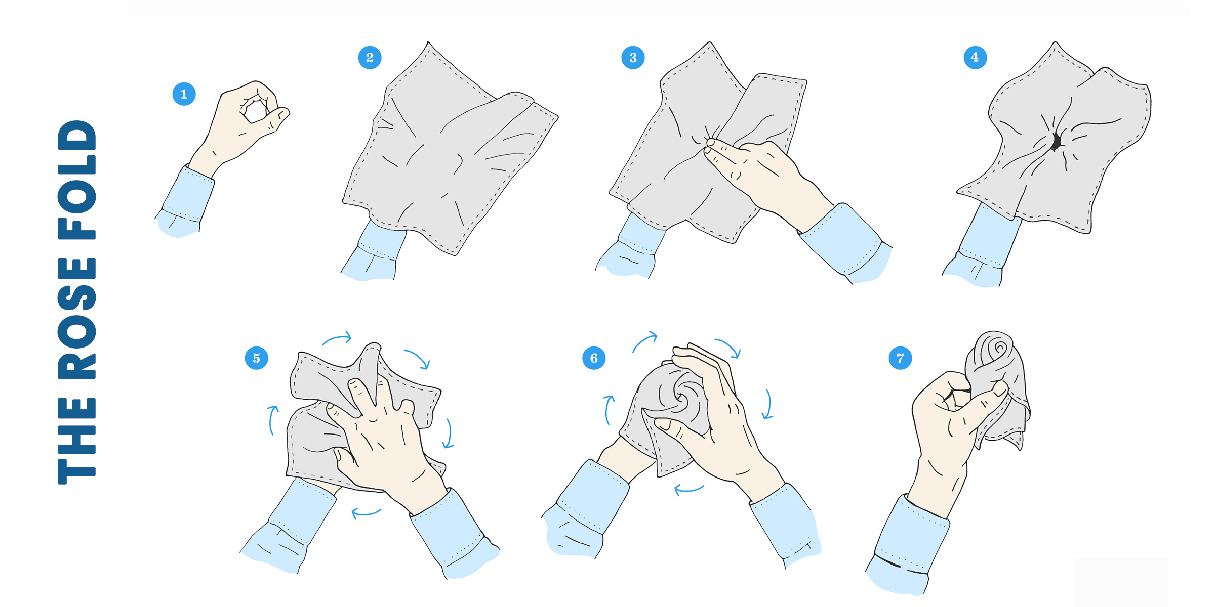 how to fold the rose pocket square