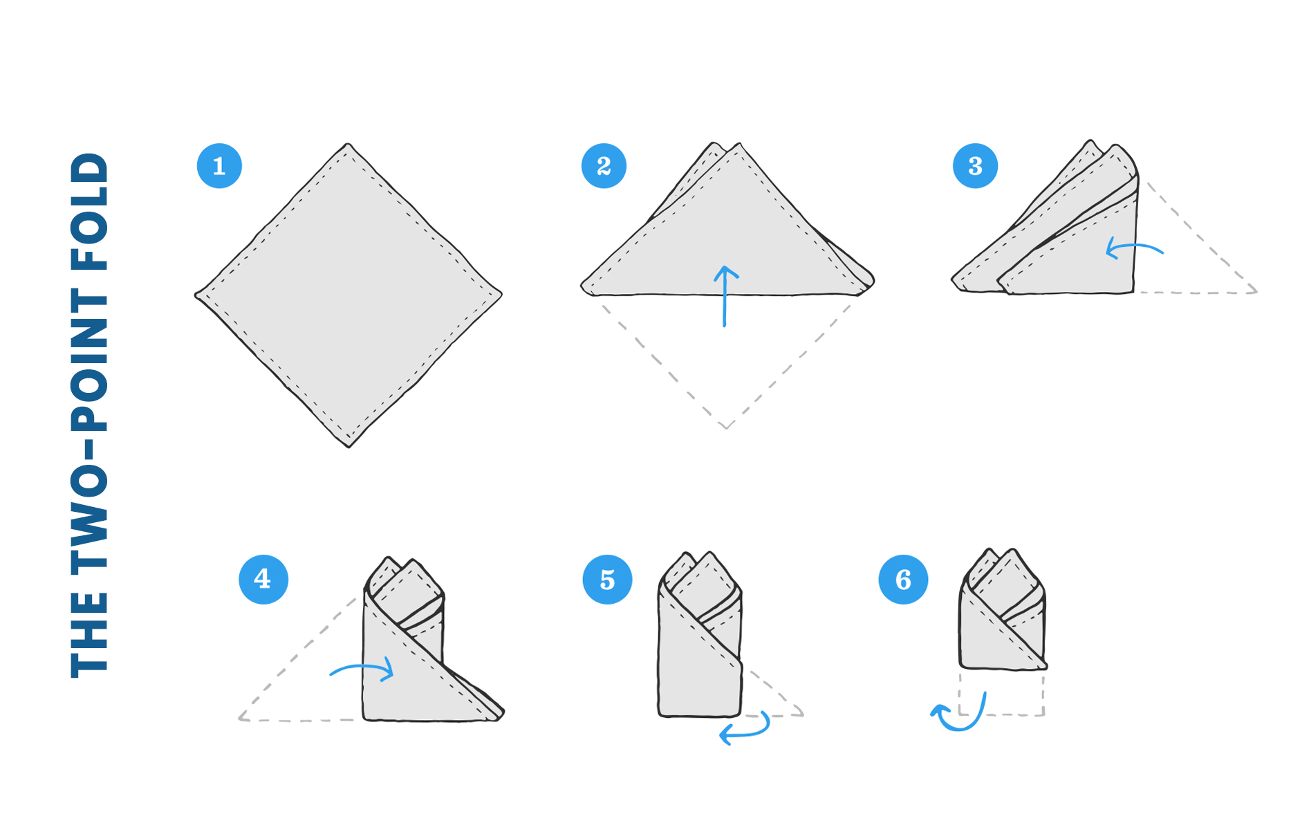 how to fold the two-point pocket square