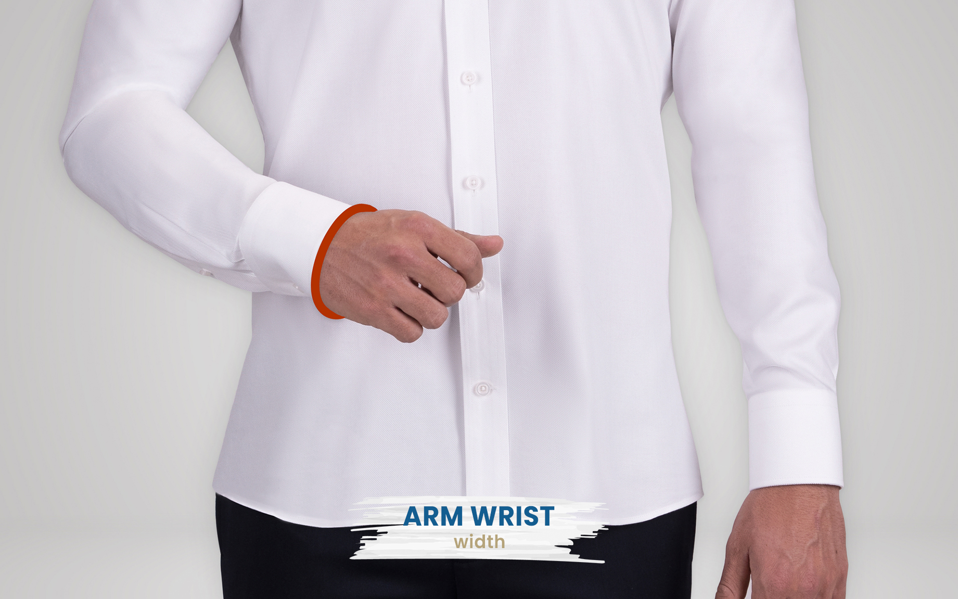 how to measure the arm wrist on your dress shirt