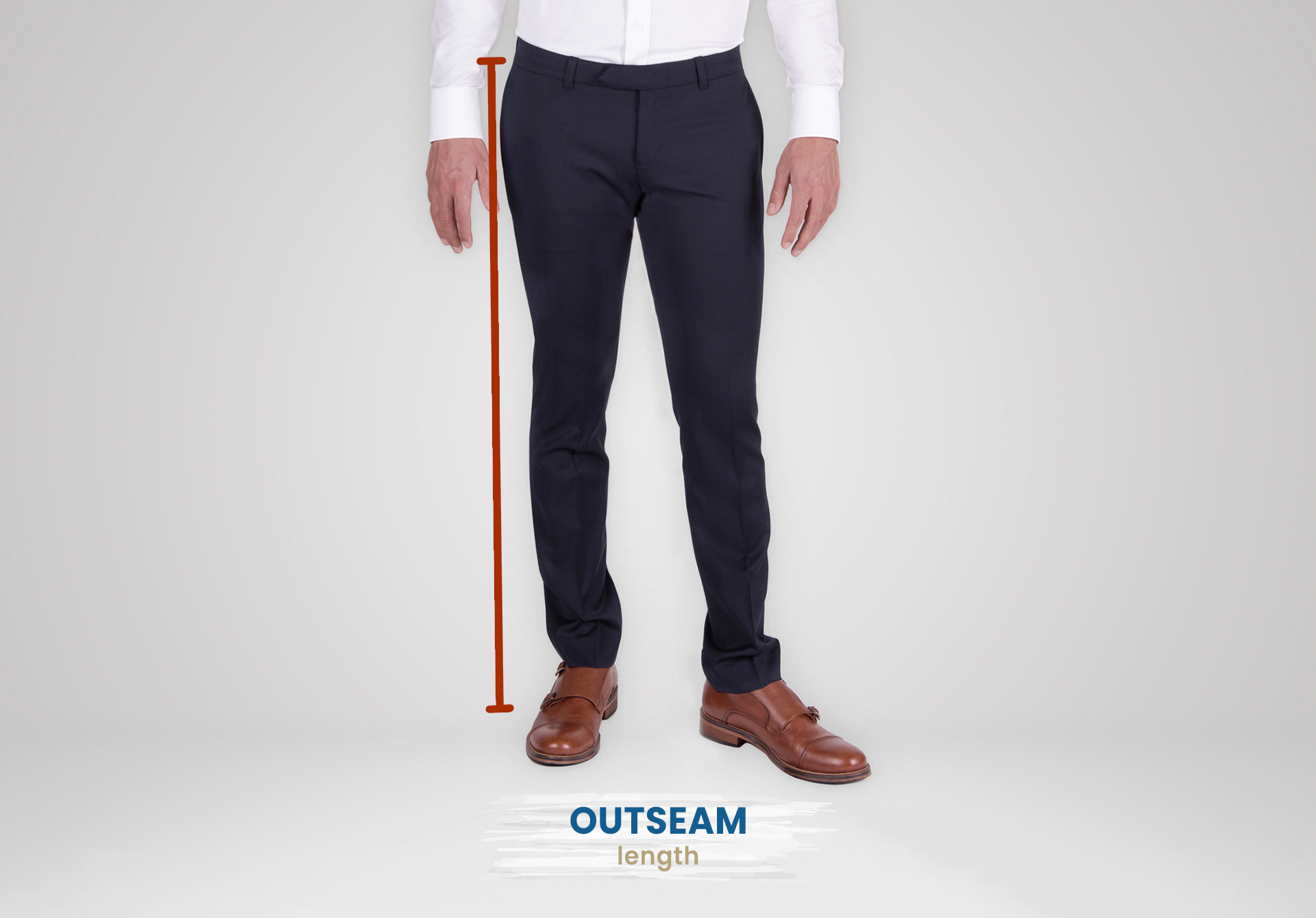 how to measure pants' outseam length