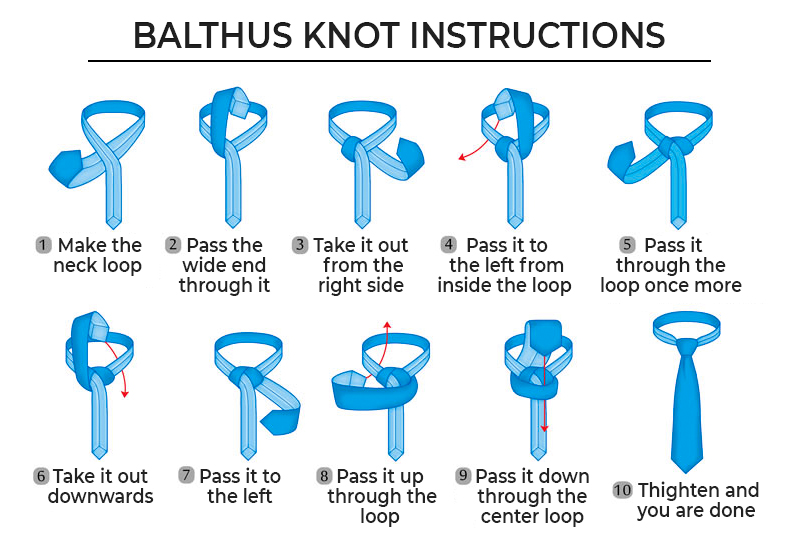 how to tie a tie: the Balthus tie knot