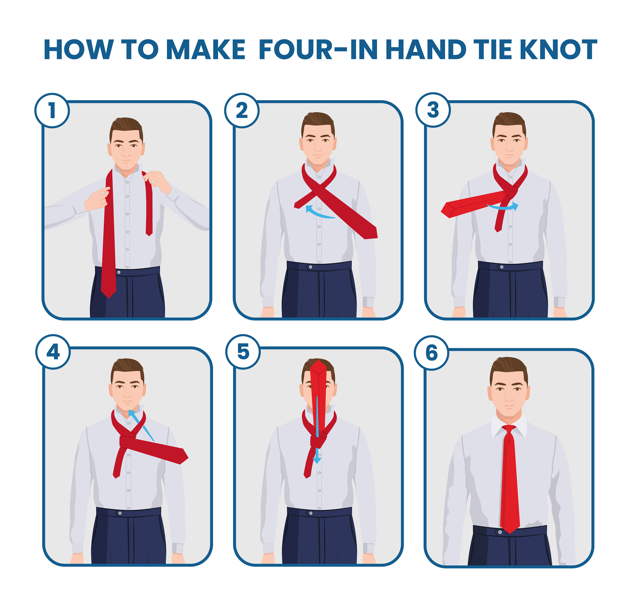 how to tie the four-in-hand knot