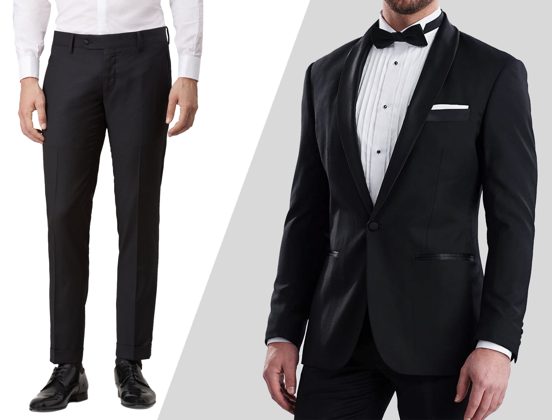 how to wear black tuxedo jacket and pants