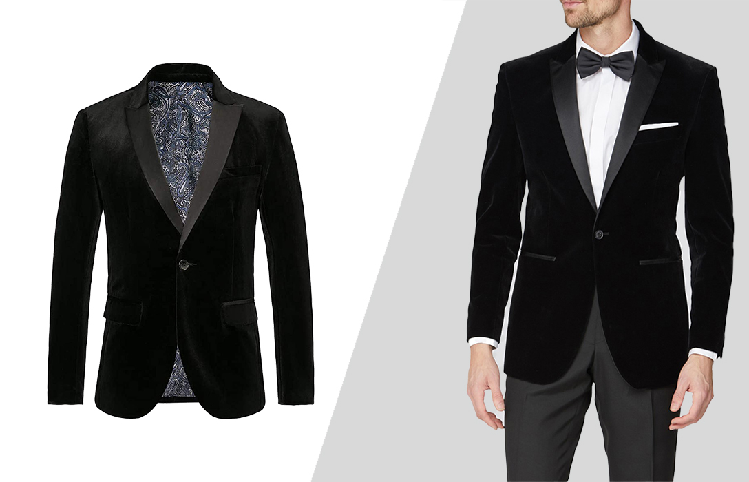 how to wear black velvet suit jacket formally