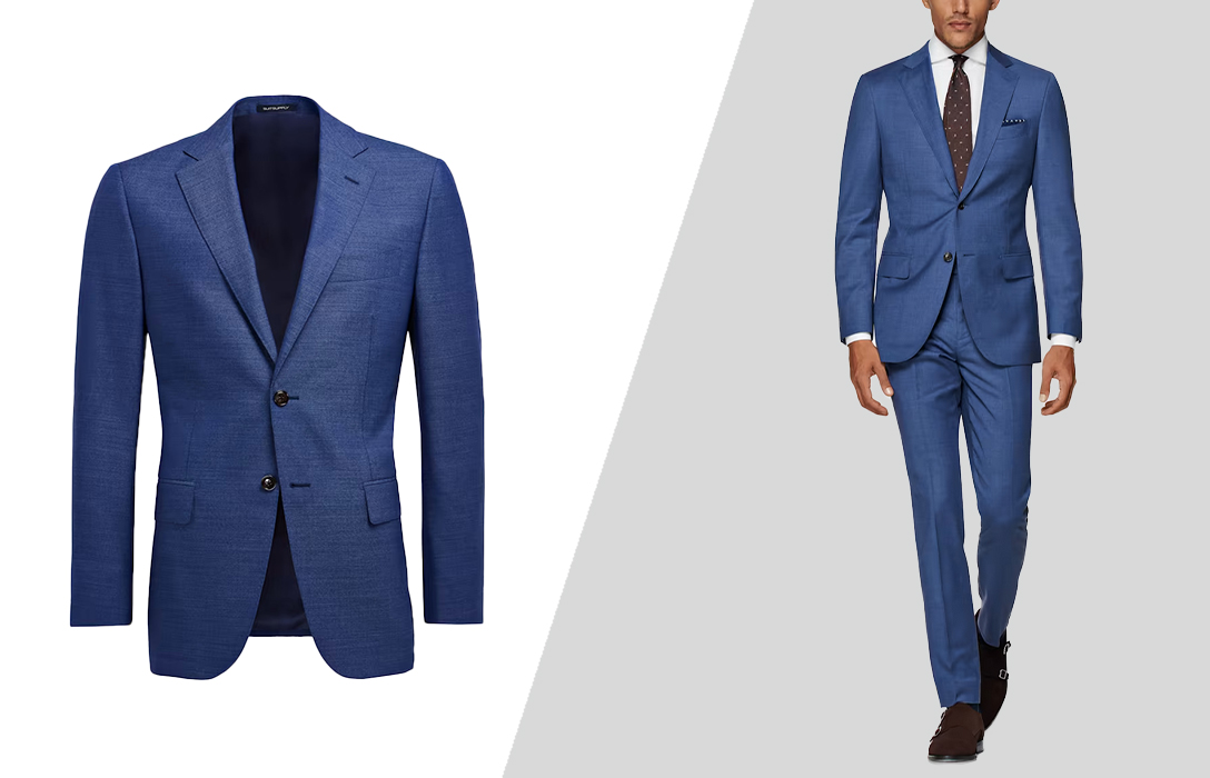 how to wear a blue suit