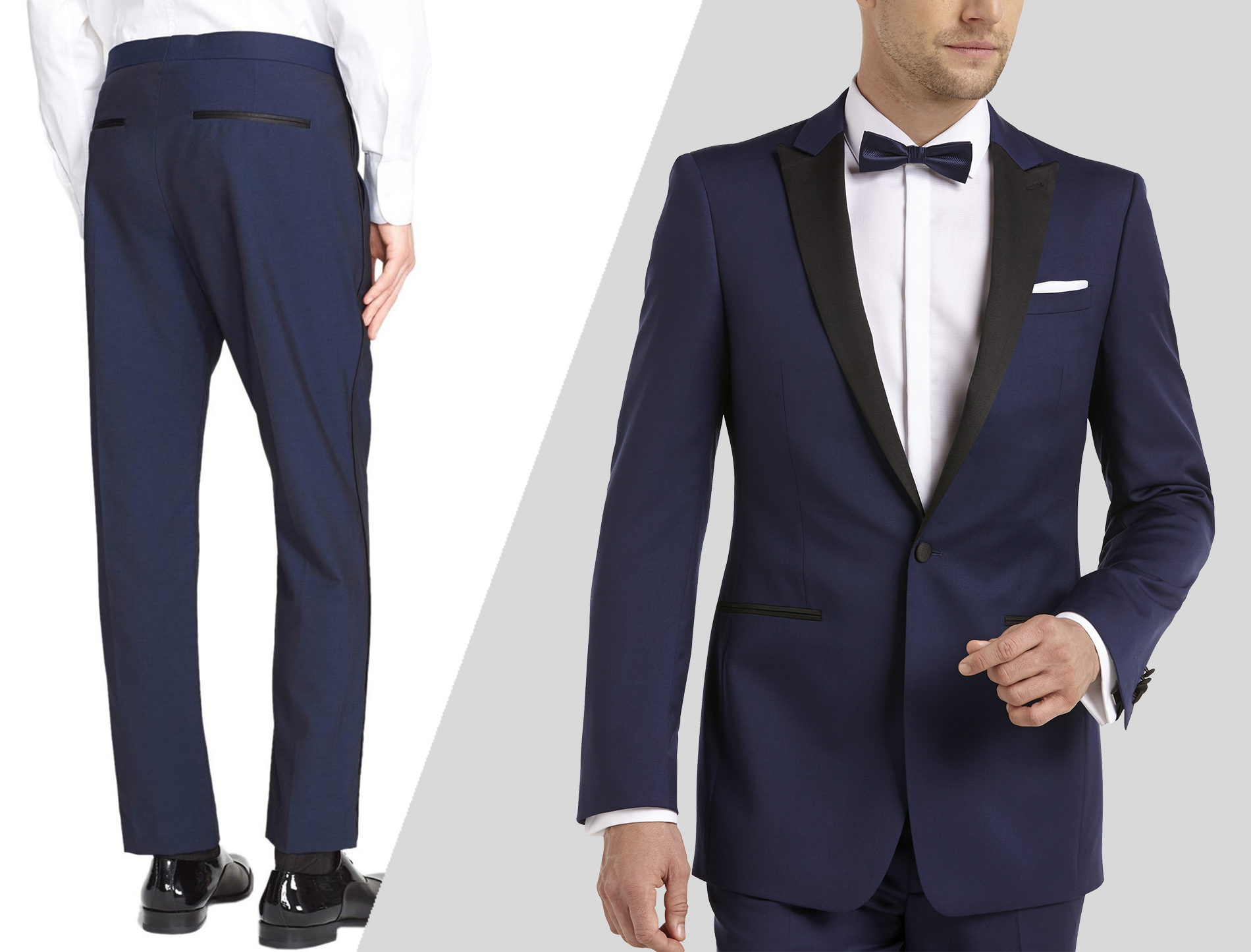 how to wear midnight blue tuxedo