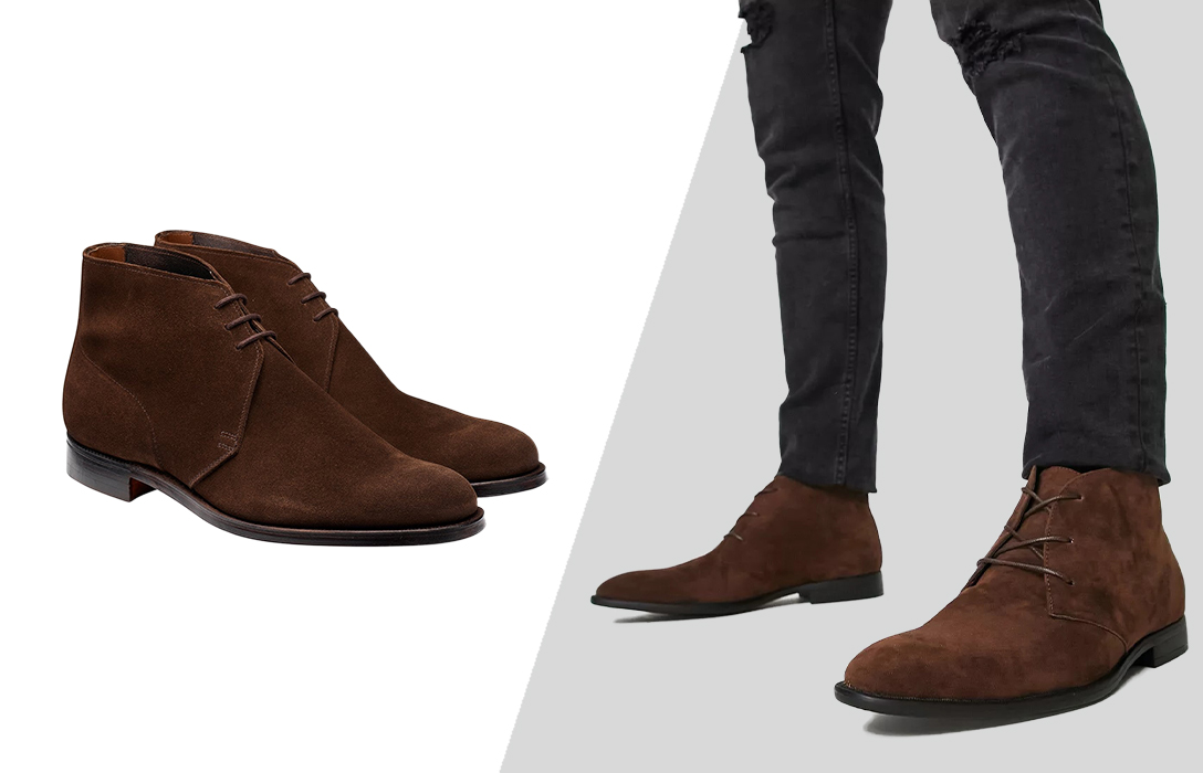 brown chukka boots