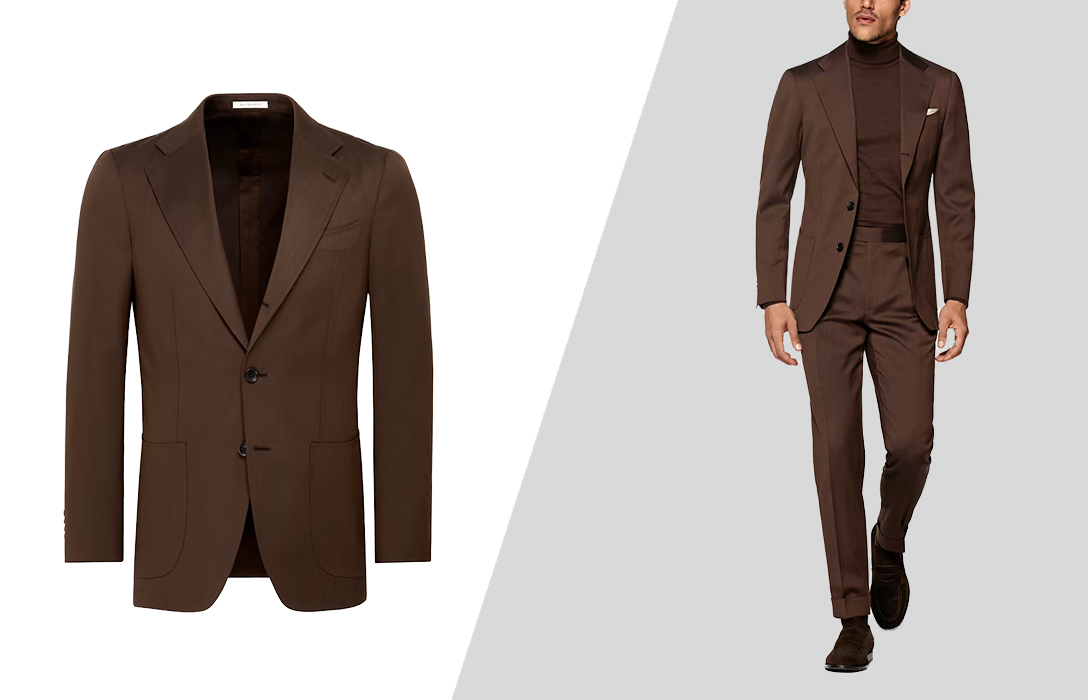 how to wear a brown suit