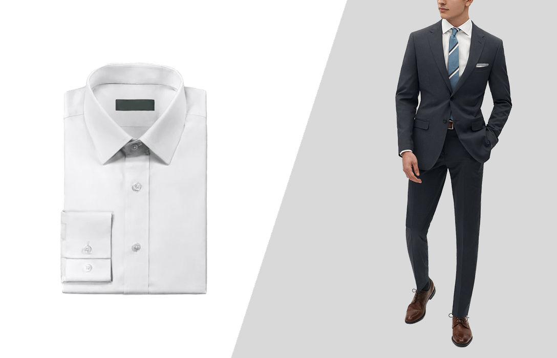 how to wear charcoal grey suit with a white dress shirt