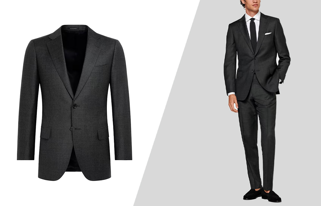 how to wear charcoal grey suit