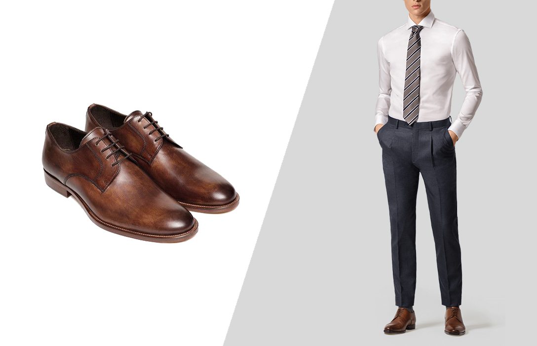 how to wear derby shoes with dress shirt