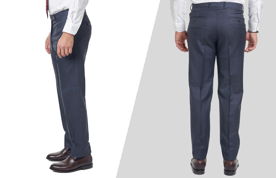 how should dress pants fit from the back