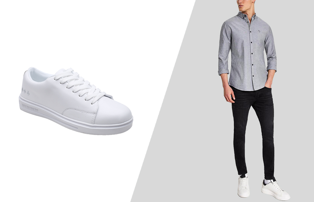 how to wear dress shirt casually with sneakers