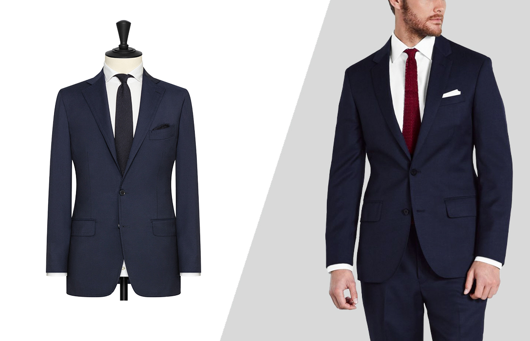 formal navy suit