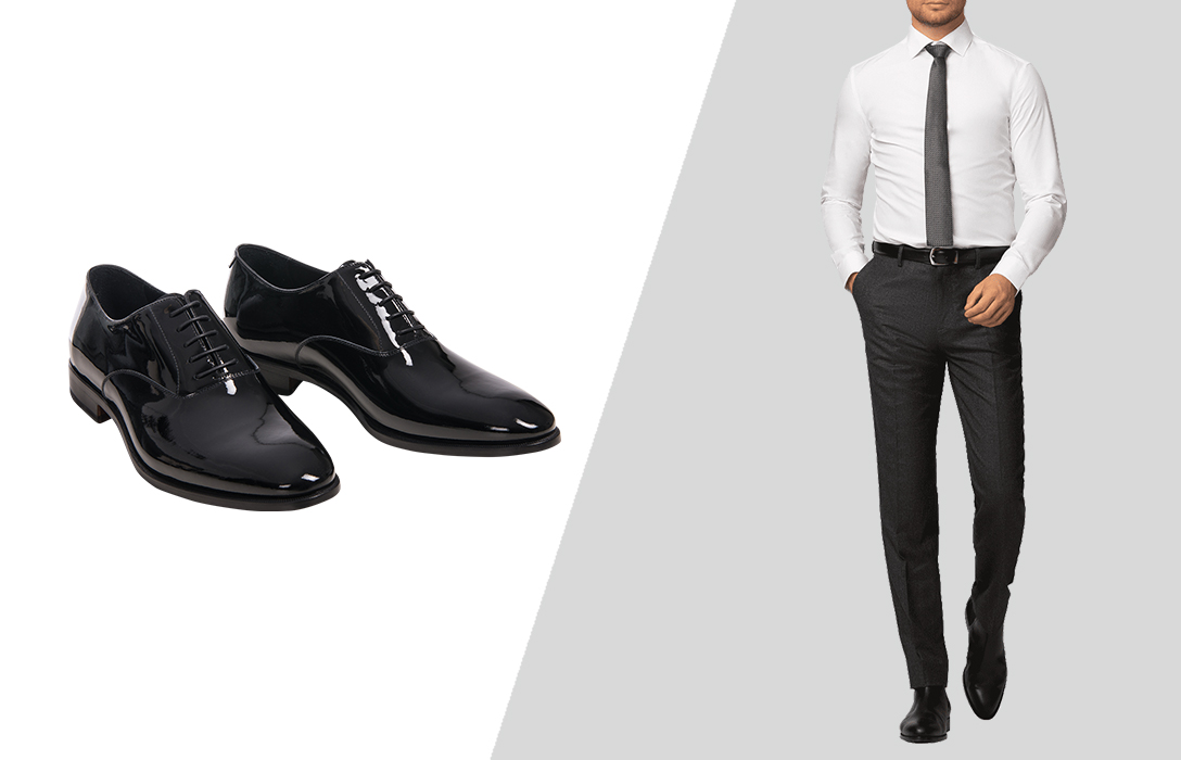 how to wear formal oxford shoes with white button-up dress shirt