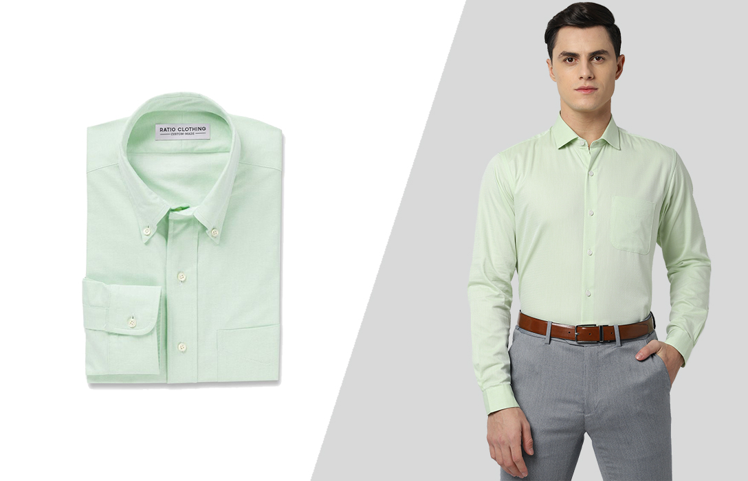 how to wear green dress shirt