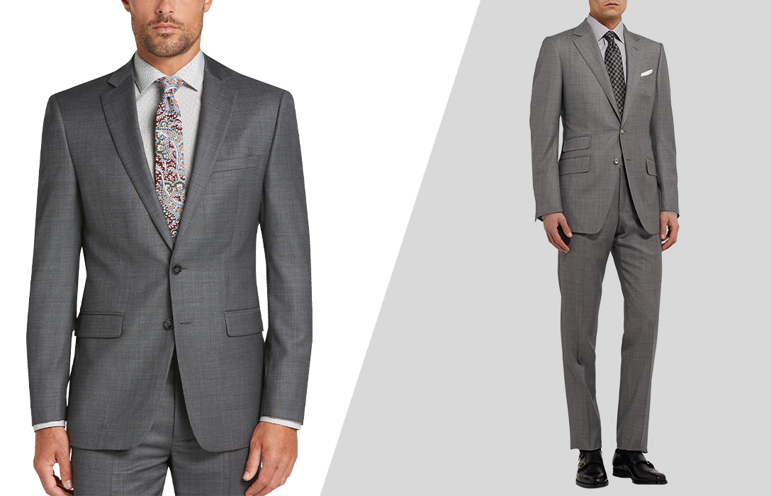 how to wear grey sharkskin suit