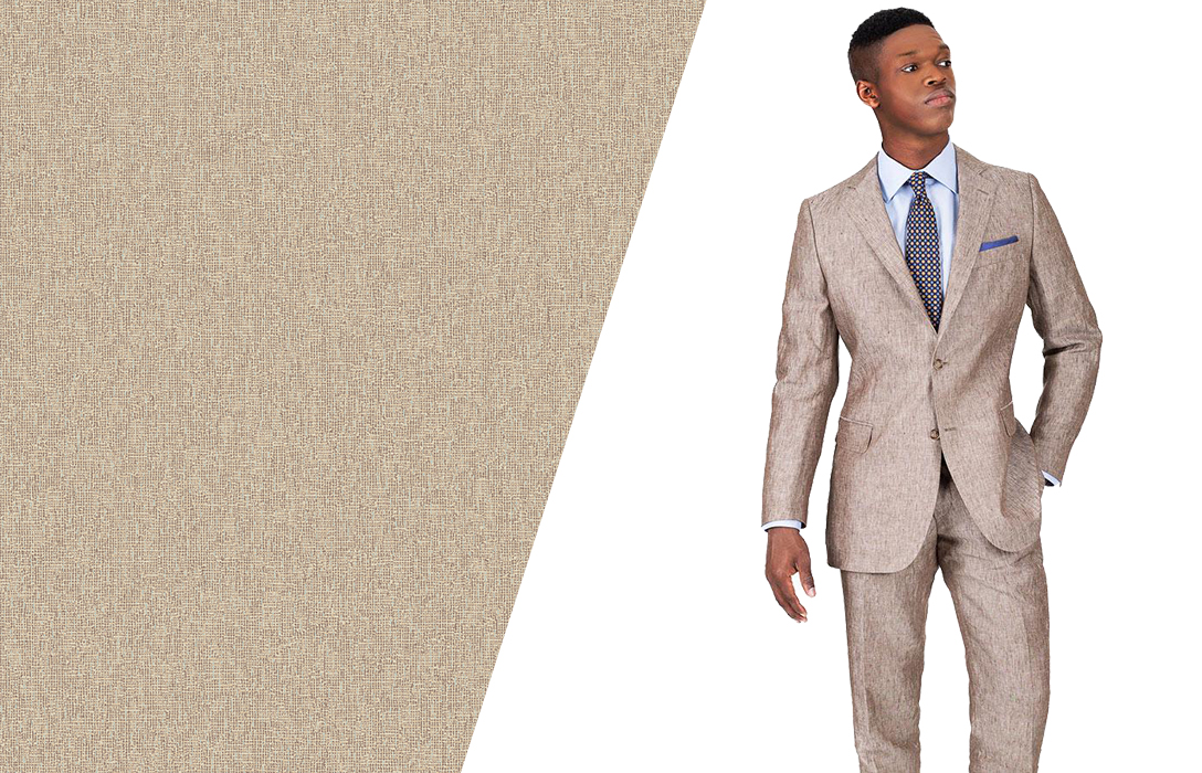 how to wear linen khaki suit