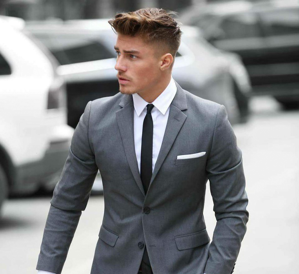how to wear medium gray suit with shirt and tie