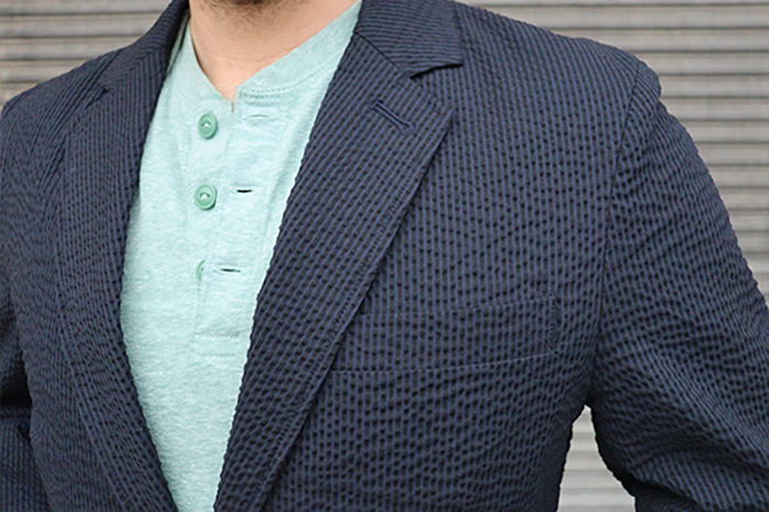 Dark seersucker suit sale