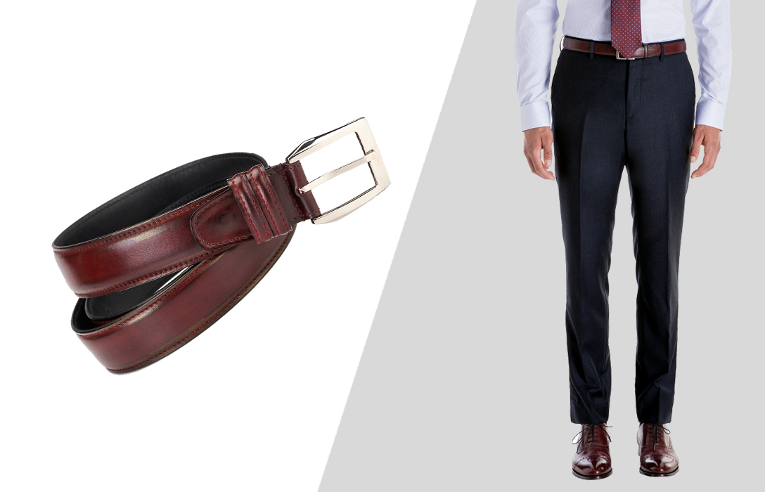 how to wear oxblood/burgundy belt with burgundy dress shoes