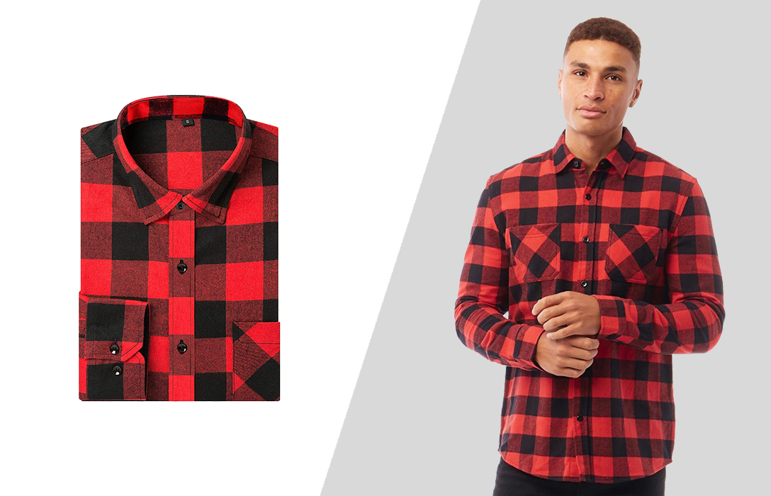 how to wear red and black Gingham checkered shirt