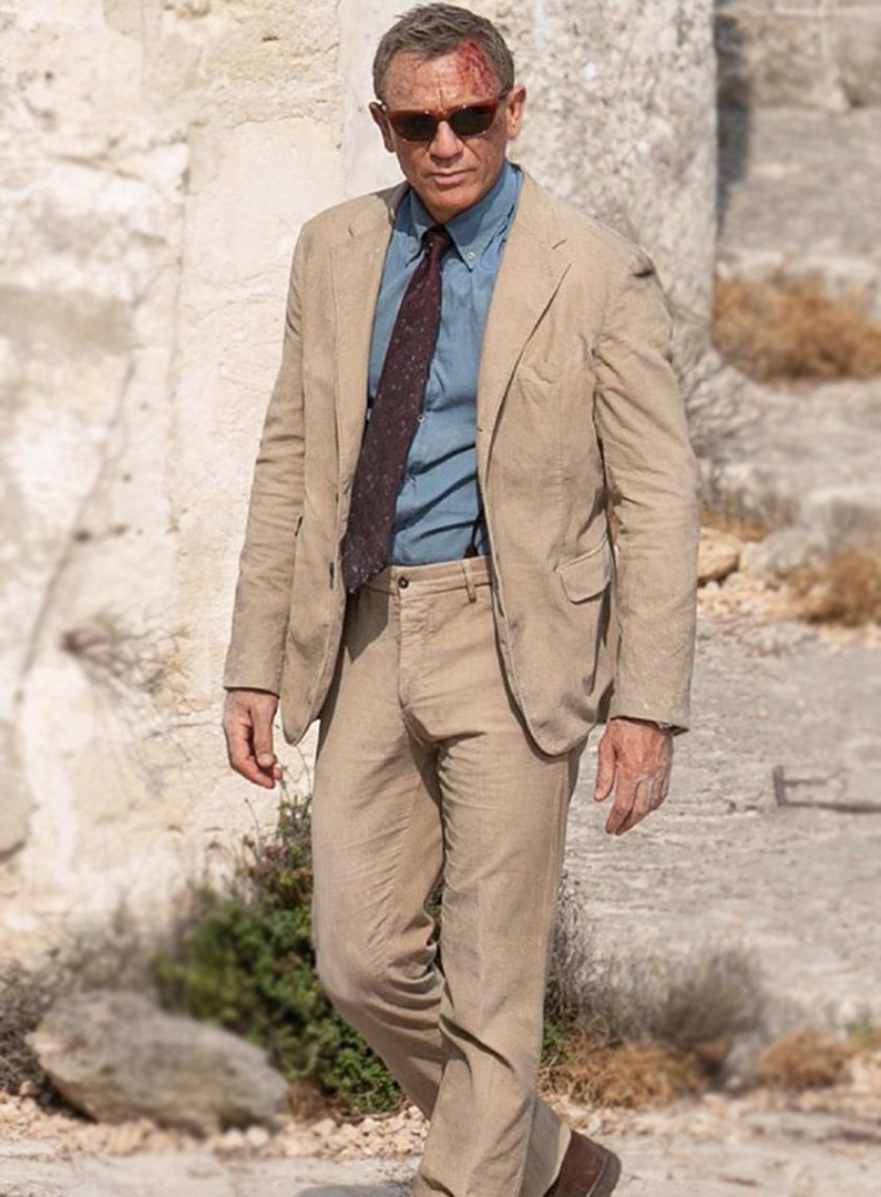 wearing the corduroy sloop suit by Massimo Alba