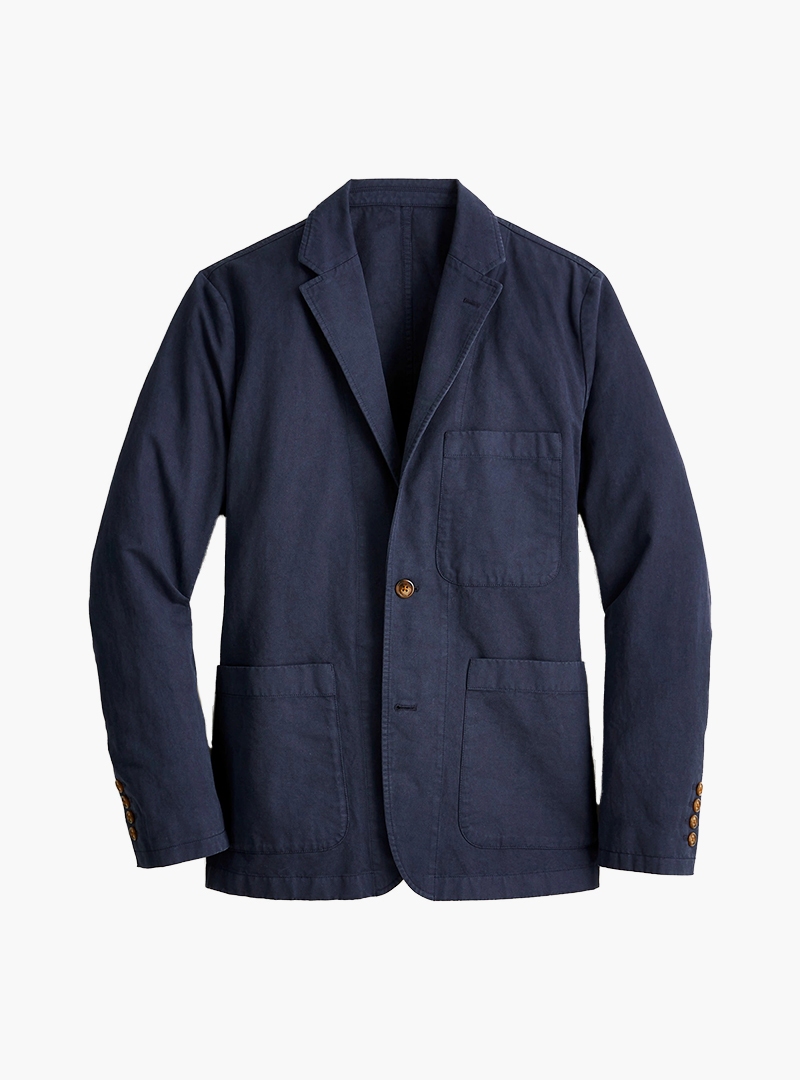 Jcrew cotton/linen navy sport coat