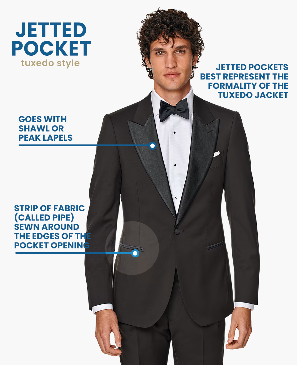 jetted tuxedo jacket pocket style
