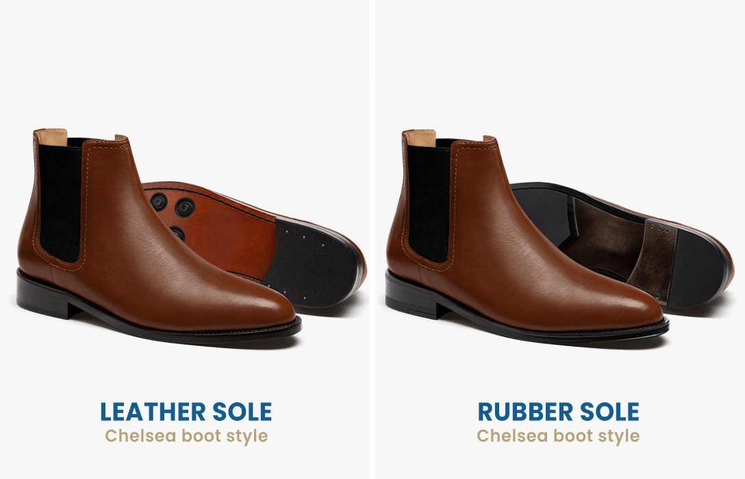 leather sole vs. rubber sole