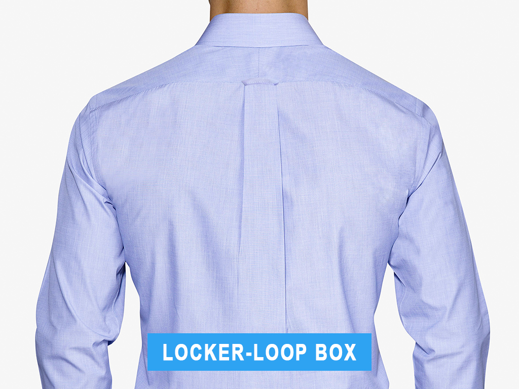locker loop shirt back pleats