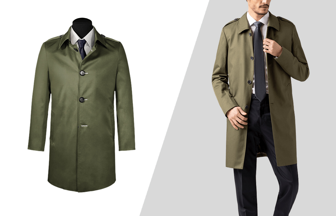 Mackintosh coat style for men