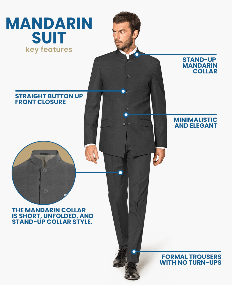 mandarin suit type key features