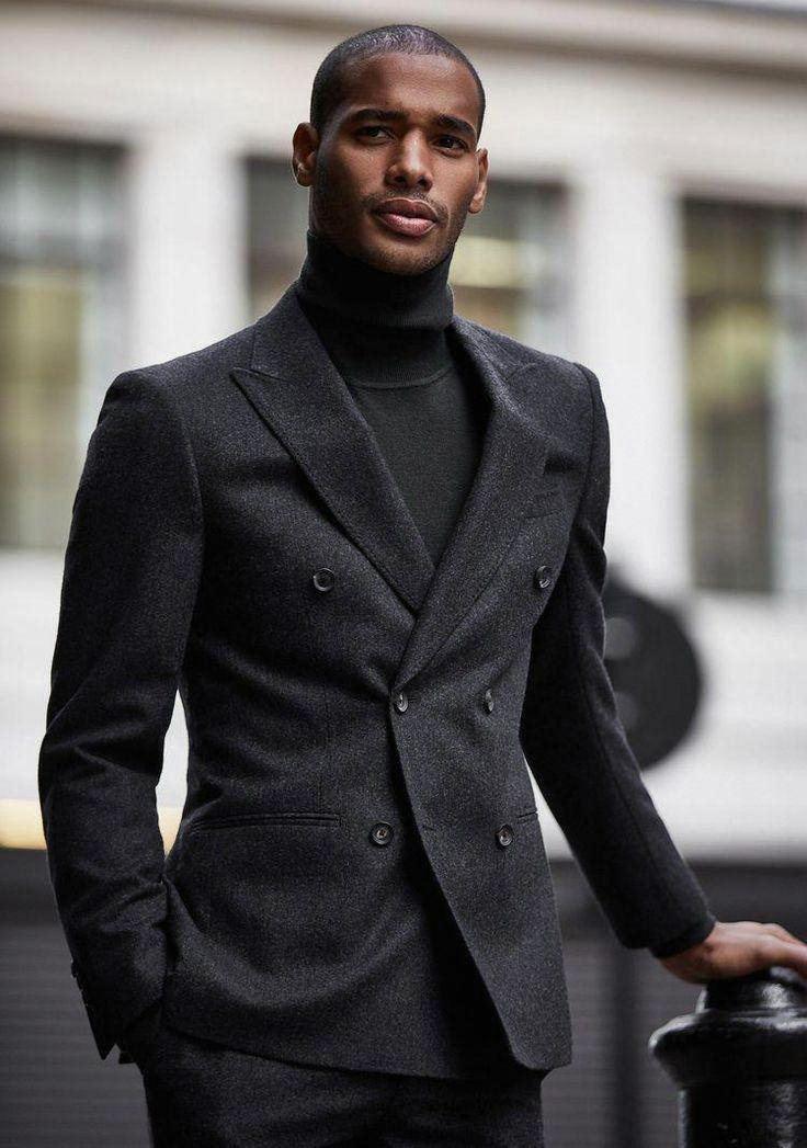 Charcoal Suit Turtleneck | estudioespositoymiguel.com.ar