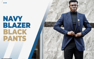 Navy Blazer and Black Pants Outfits for Men