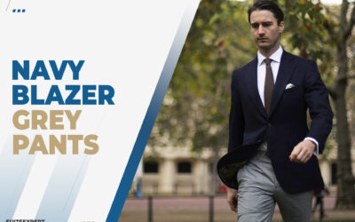 Navy Blazer and Grey Pants Outfits for Men