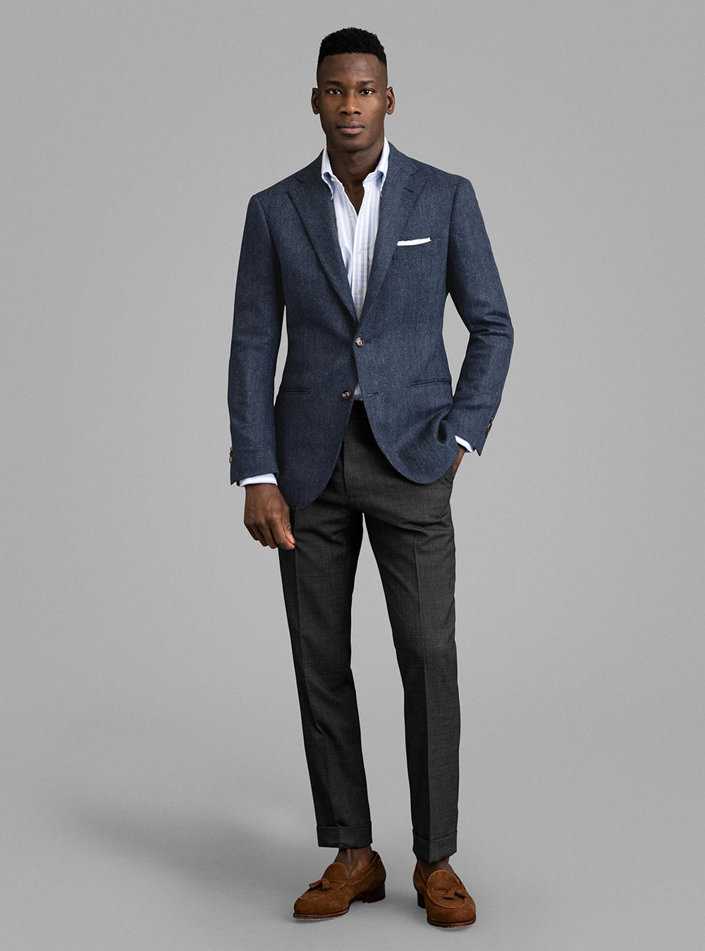 13 Navy Blazer & Grey Pants Outfits for Men - Suits Expert